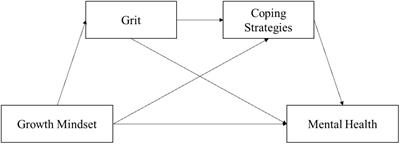 How does growth mindset affect mental health of high school students during the COVID-19 epidemic? The role of grit and coping strategies